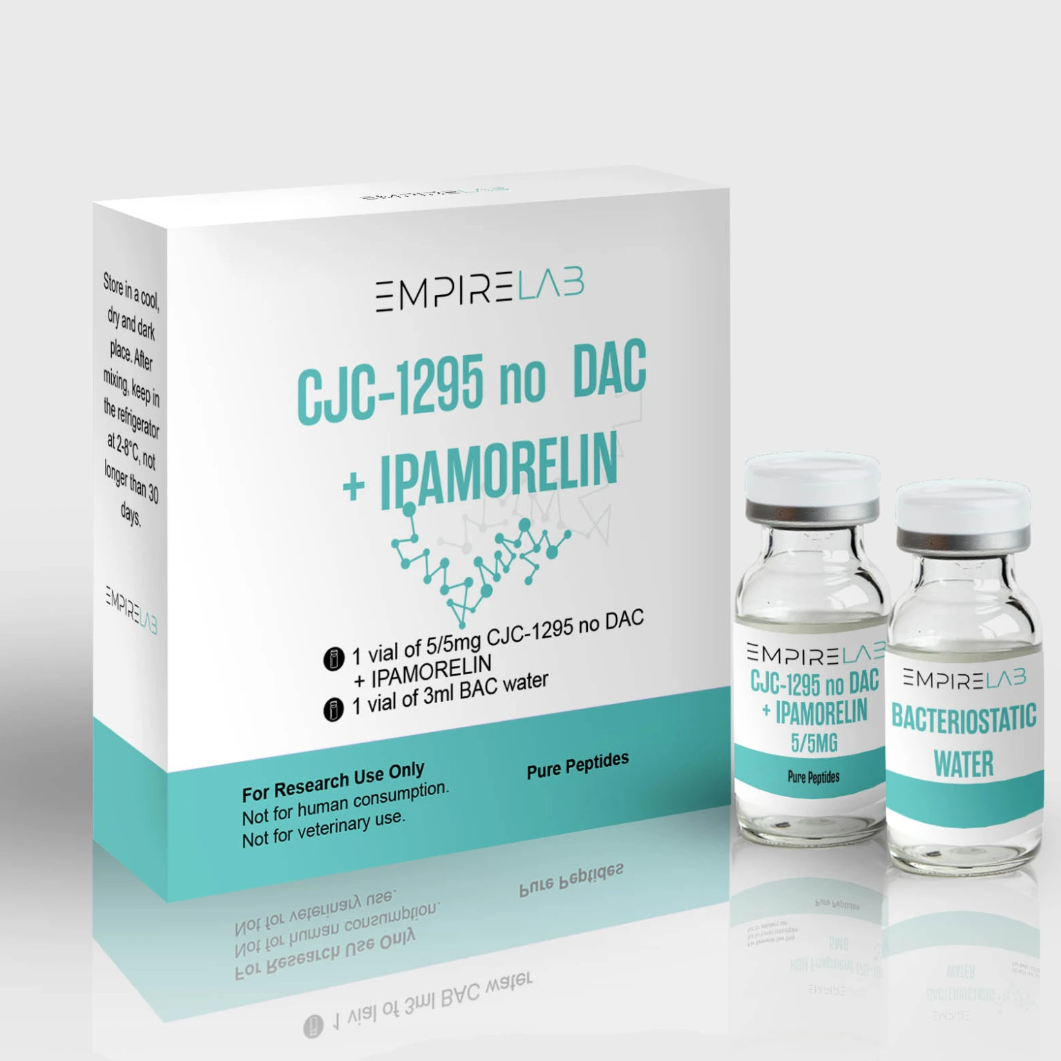 GROWTH STACK | CJC-1295 NO DAC + IPAMORELIN  + 3ml BAC