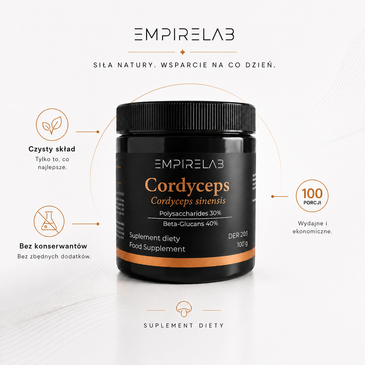Cordyceps proszek czysty skład