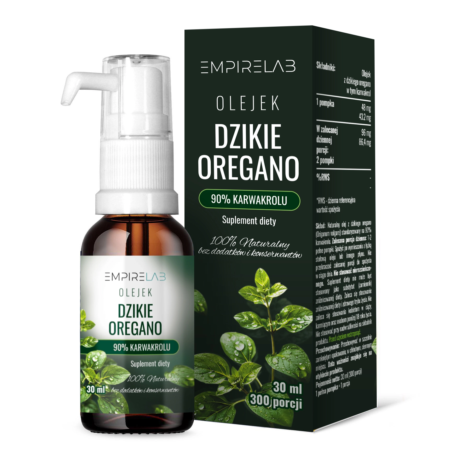 Olejek z Dzikiego Oregano - 90% karwakrolu 30ml